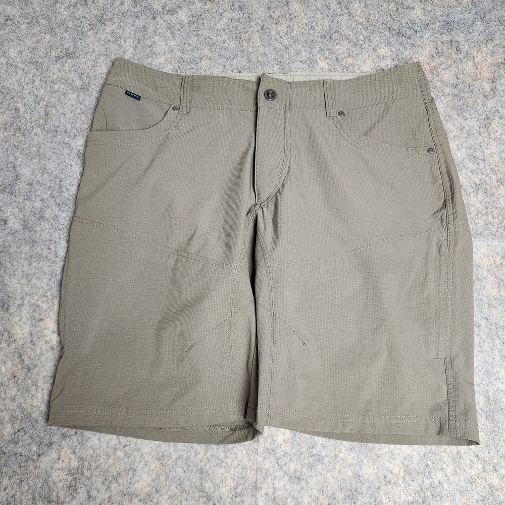 Kuhl Silencr Kargo Shorts Men 36 W 10 I Khaki Stretch Gorpcore Performance UPF50
